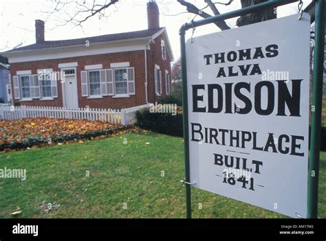 Birthplace of Thomas Edison Museum Milan OH Stock Photo - Alamy