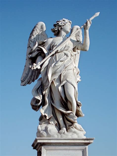 Angel With The Lance On The Ponte Santangelo By Gian Lorenzo Bernini