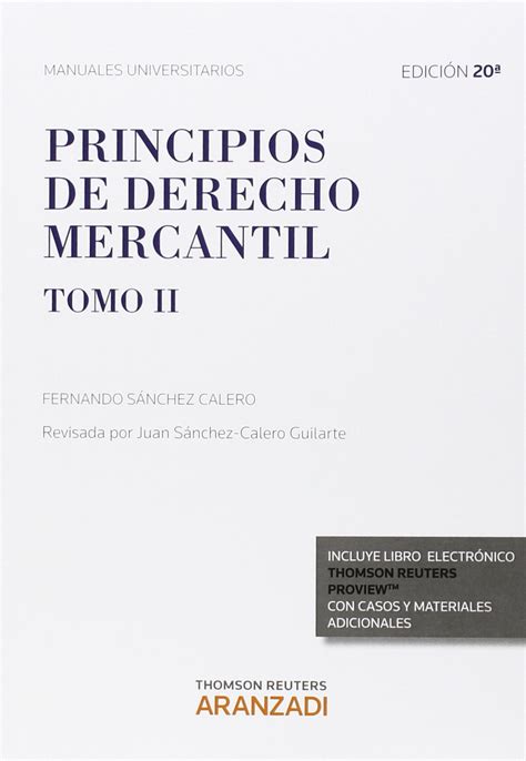 Principios De Derecho Mercantil Tomo Ii Papel E Book Amazon Br