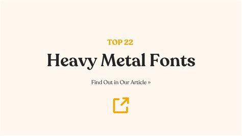 22 Heavy Metal Fonts That Embody the Essence of the Genre