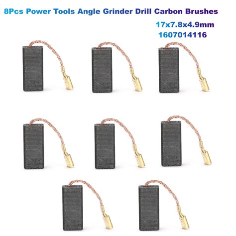 8pcs Power Tools Angle Grinder Drill Carbon Brushes 17x7 8x4 9mm 1607014116 Compatible With