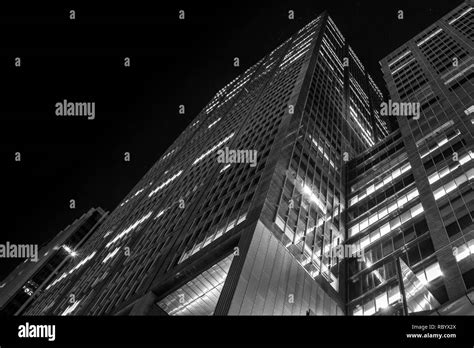 Skyscraper At Night Stock Photo Alamy