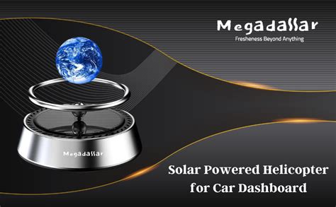 Megadallar Solar Powered Rotating Levitating Planet Car Air Freshener