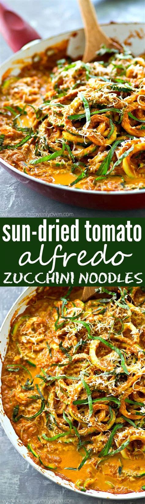 Sun Dried Tomato Alfredo Zucchini Noodles