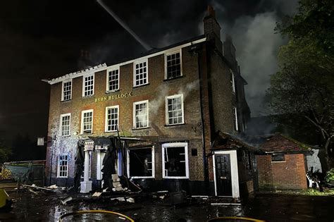 Mitcham Burn Bullock Pub Repair Works Stall After Fire Bbc News