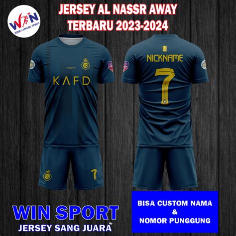 Jual Setelan Jersey Al Nassr Away Jersey Al Nassr Terbaru