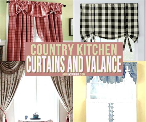 Beautiful Country Kitchen Curtains and Valances | Ann Inspired