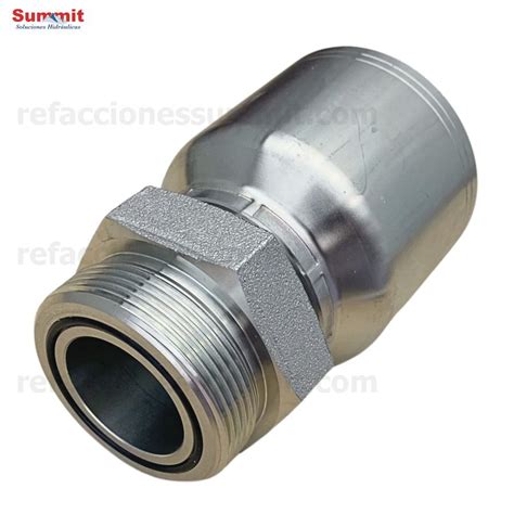 Conector Recto Rosca Cara Plana Macho 1 1 2 Manguera 1 1 2 R1 Y R2