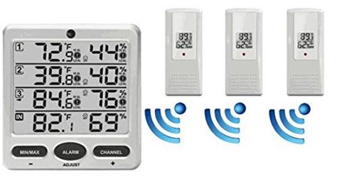 Ambient Weather WS 10 Wireless Indoor Outdoor 8 Channel Thermo