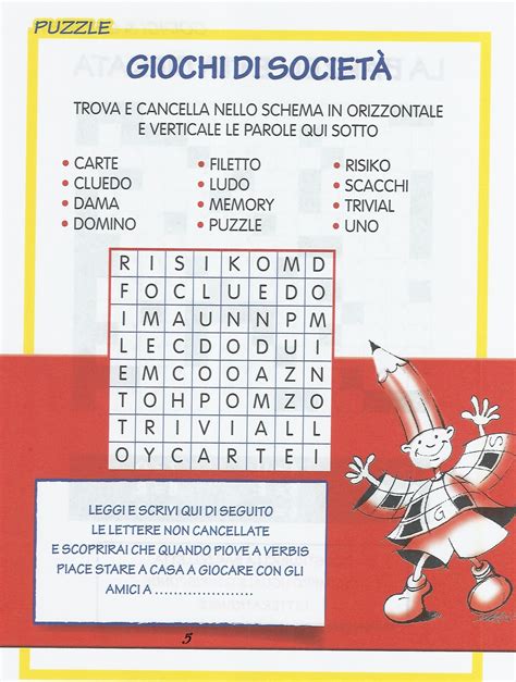 Disegni Da Colorare GIOCHI ENIGMISTICI PER BAMBINI Rebus Cruciverba