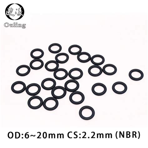 50 PCS Lot Nitrile Rubber Ring NBR Sealing O Ring CS 2 2mm Thickness