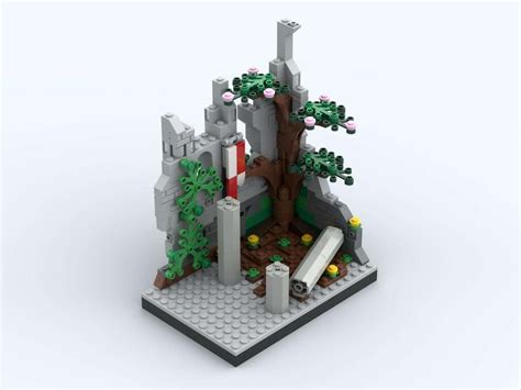 Lego Moc Ruin Castle Diorama By Be The Brick Rebrickable Build With