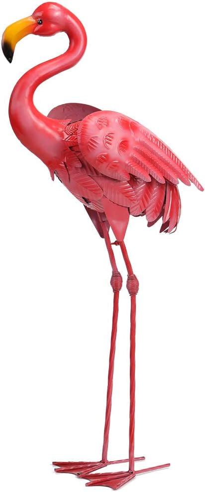 Sft Metal Pink Flamingo 315 Inch Tall Decor Flamingo Statue Garden Sculptures For Indoor