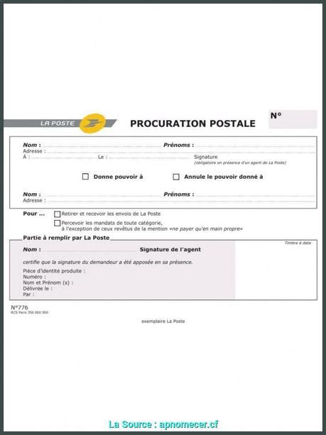 Procuration Lettre Recommandee Lettre