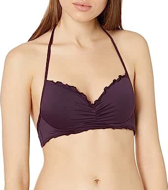 Amazon Hobie Junior S Standard Ruffled Solidpush Up Bikini Top