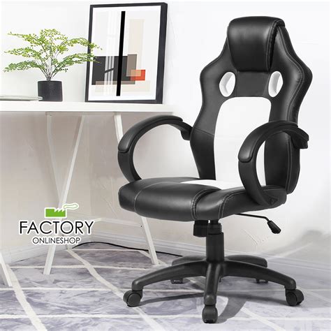 Geniqua Corp Adjustable Ergonomic Swivel Gaming Chair Black And