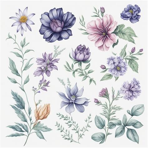 Premium Ai Image Watercolor Flowers Seamless Pattern Background