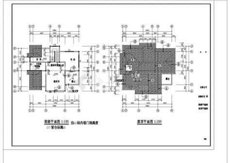 某地区中西独院别墅建筑cad图纸别墅建筑土木在线