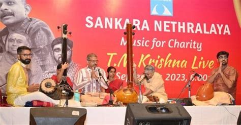 Renowned Carnatic Vocalist T M Krishna Performs Charity Concert For Sankara Nethralaya Eye