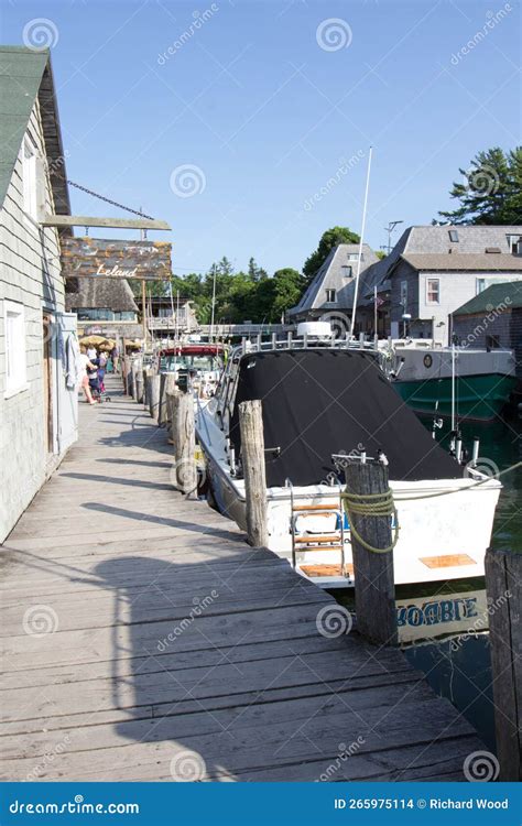 A View at Fishtown, Leland, Michigan in Summer Stock Photo - Image of fishtown, leland: 265975114