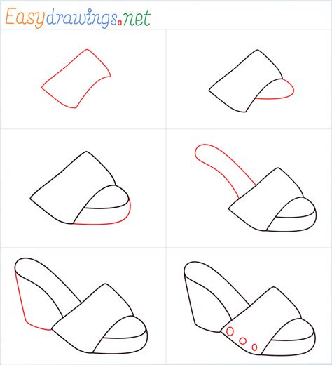 How To Draw A Sandals Step By Step 6 Easy Phase