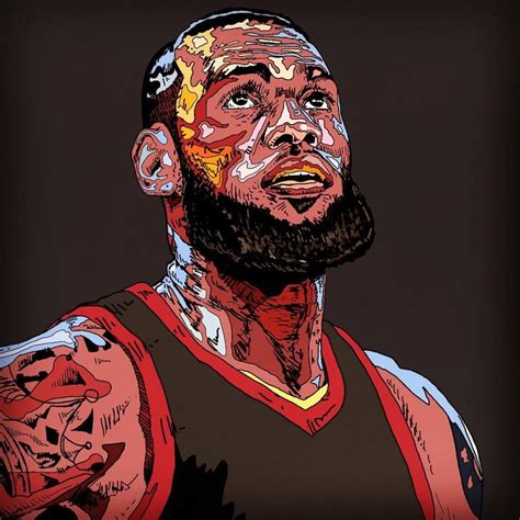 Basketball Art Basketball Players Nba Lebron James Nba Art The White Stripes Cavs King