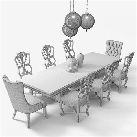 Hooker Furniture Dining Room Rhapsody 3d Model Cgtrader