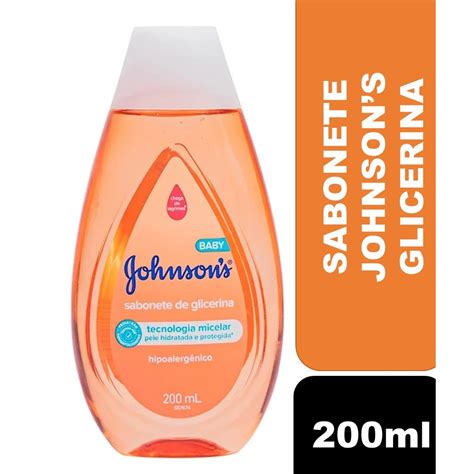 Sabonete Líquido 200ml de Glicerina Da Cabeça aos Pés Johnsons Baby