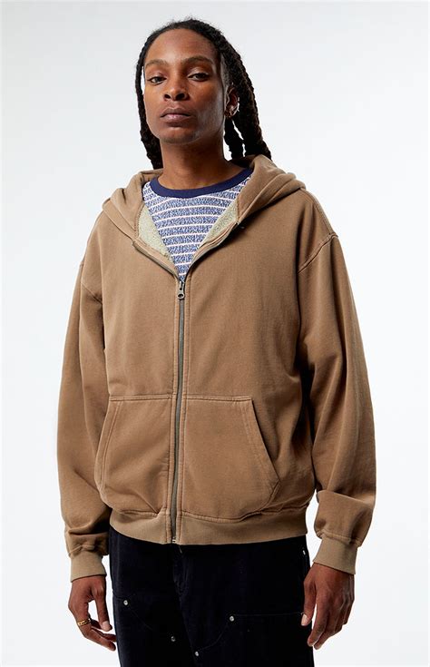 Pacsun Vintage Wash Full Zip Hoodie Pacsun