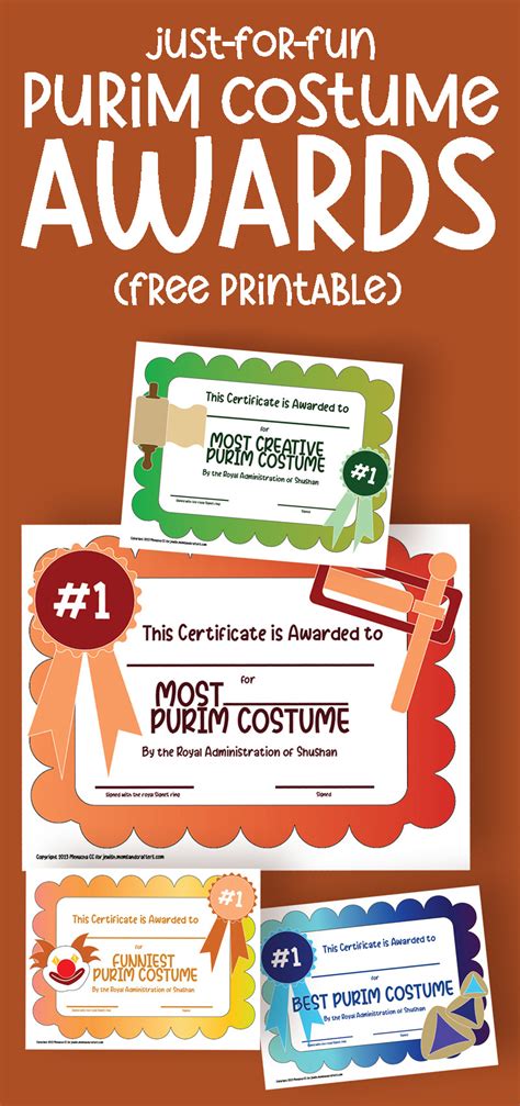 Purim Costume Awards - Jewish Moms & Crafters