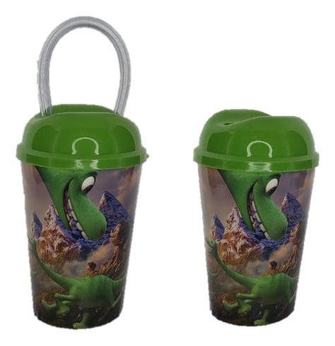 Vaso Pitillo Infantil Dinosaurios X12 Unidades Cuotas sin interés