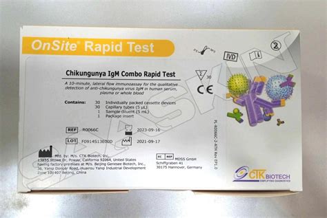 CTK Biotech OnSite Chikungunya IgM Combo Rapid Test Kit At Best Price