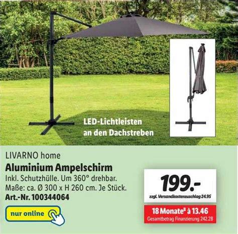 Livarno Home Aluminium Ampelschirm Angebot Bei Lidl 1Prospekte De