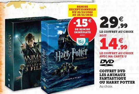 Offre Coffret Dvd Les Animaux Fantastique Ou Harry Potter Chez Hyper U