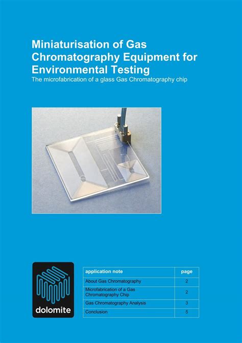 Application Note Dolomite Microfluidics