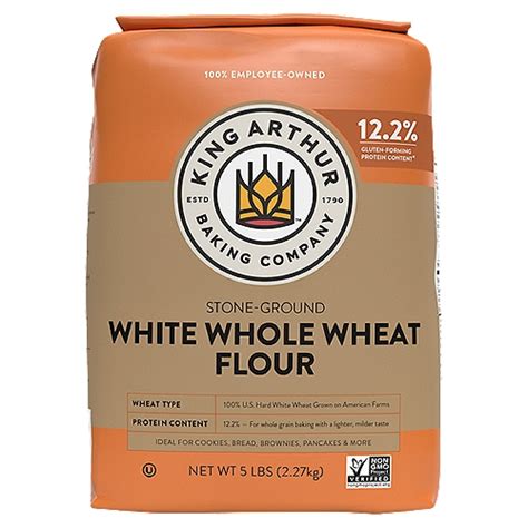 King Arthur Baking Company Stone Ground White Whole Wheat Flour 5 Lbs Shoprite