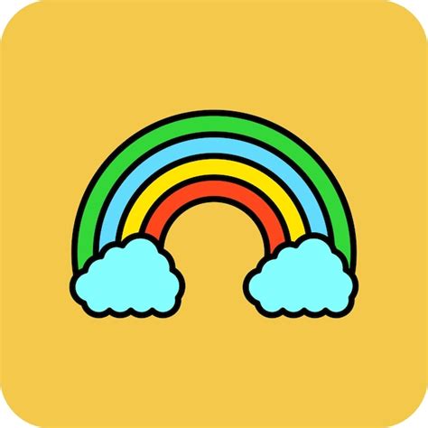 El Icono Del Arco Iris Vector Premium