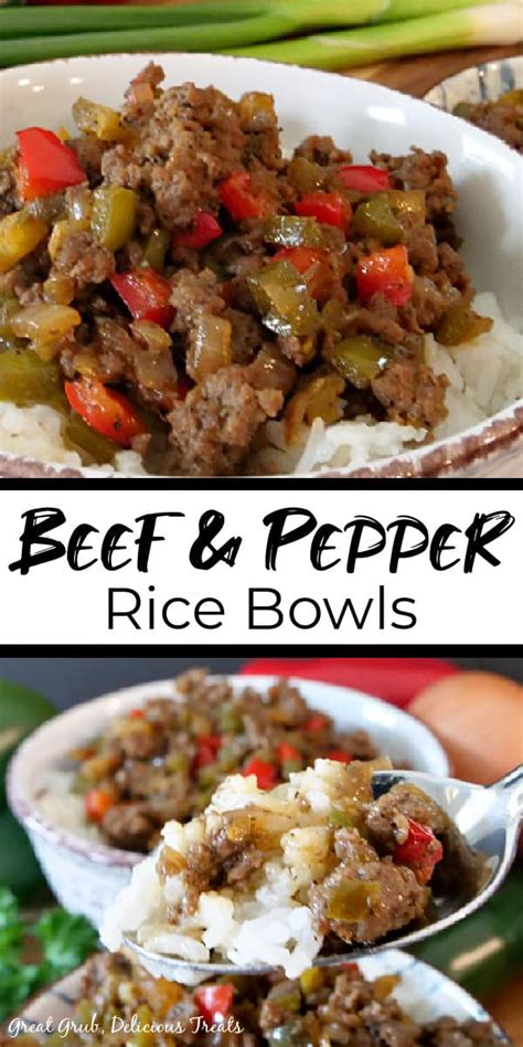 Beef And Pepper Rice Bowls Are Delicious Rice Bowls That Are Packed