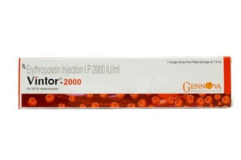 Vintor Iu Injection Erythropoietin Alfa Emcure Prescription At