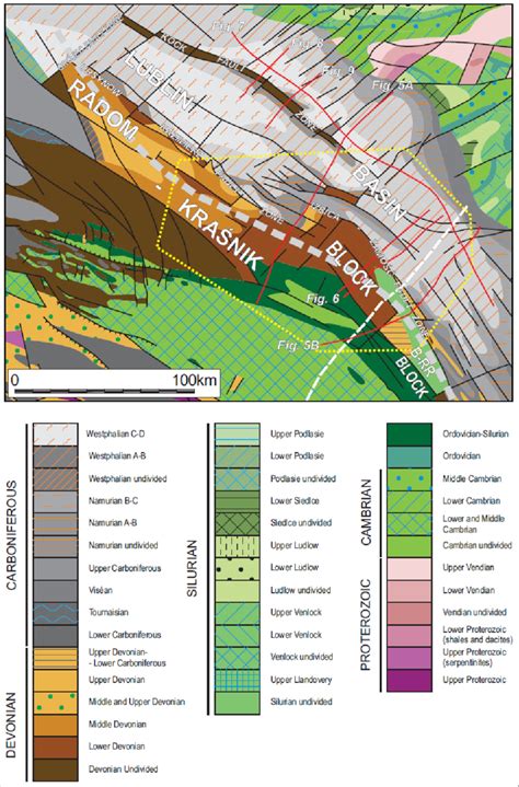 Location Of Main Geological Units Fault Zones And Seismic Profiles