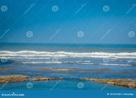 Coast Of Atlantic Ocean In Casablanca Morocco Stock Photo Image Of