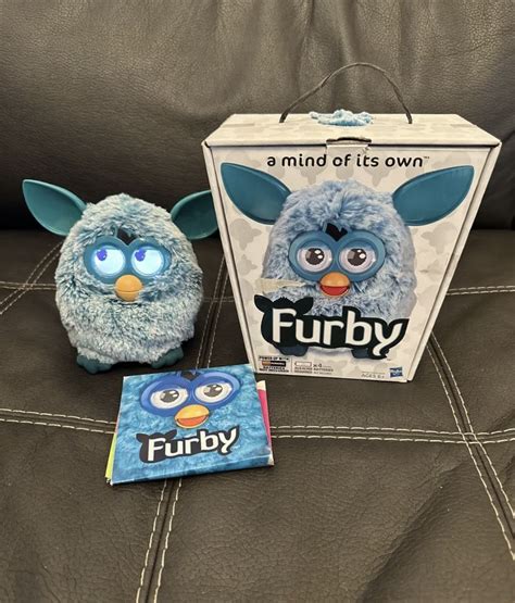 Hasbro Furby Boom White Teal Blue Interactive Talking Toy W