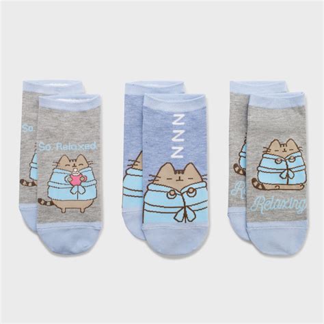 Pusheen 3 Pack So Relaxed Ankle Socks Culturefly