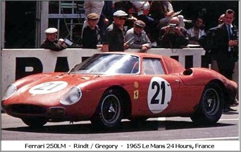 1965 Ferrari 250 LM Ferrari 3 286 Cc Jochen Rindt Masten Gregory