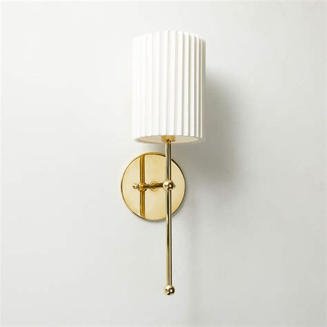 Marceau Boule Polished Brass Modern Wall Sconce Light Reviews CB2