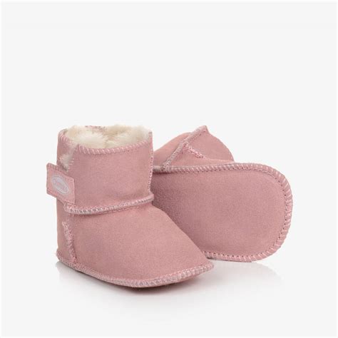 Chipmunks Baby Girls Pink Suede Velcro Boots Childrensalon