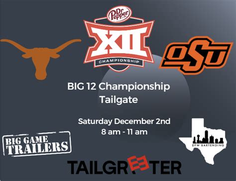 Tailgreeter - 2023 Big 12 Championship Game - Oklahoma State Cowboys Vs ...