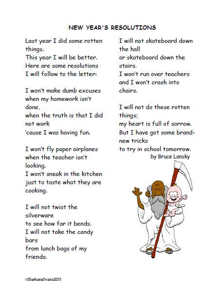 It's About Time, Teachers!: New Year’s Poem Freebie