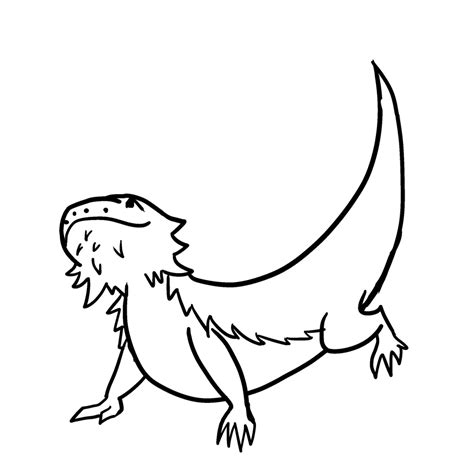 Bearded Dragon Outline by MrMessofGA on DeviantArt