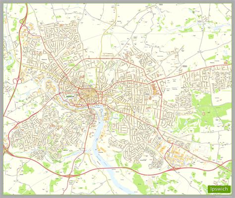 Ipswich Street Map | I Love Maps